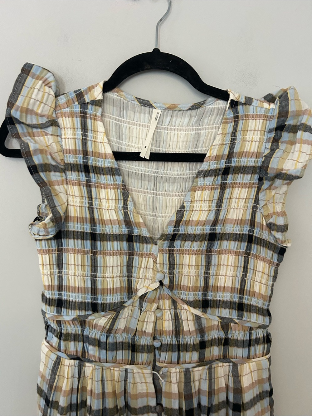 Anthropologie Peregrine Midi Dress Plaid Multicolor - Picture 6 of 8